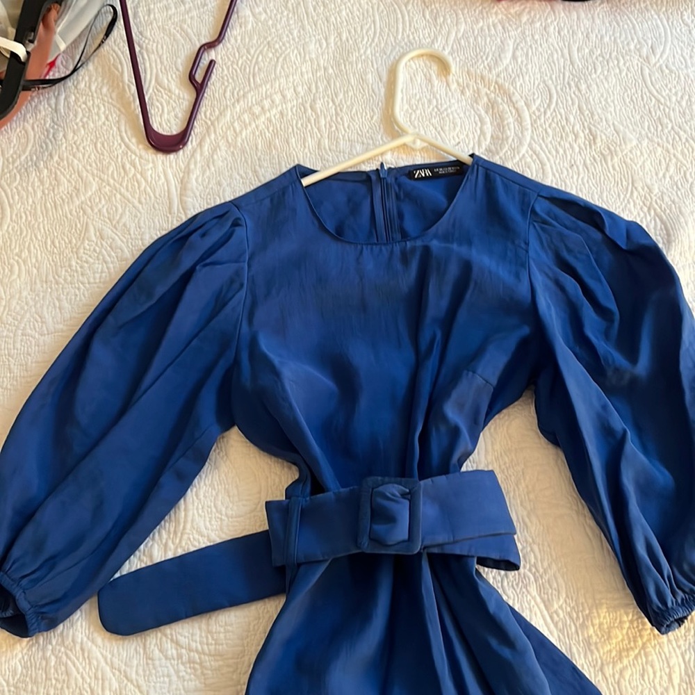 Blue zara mini dress
